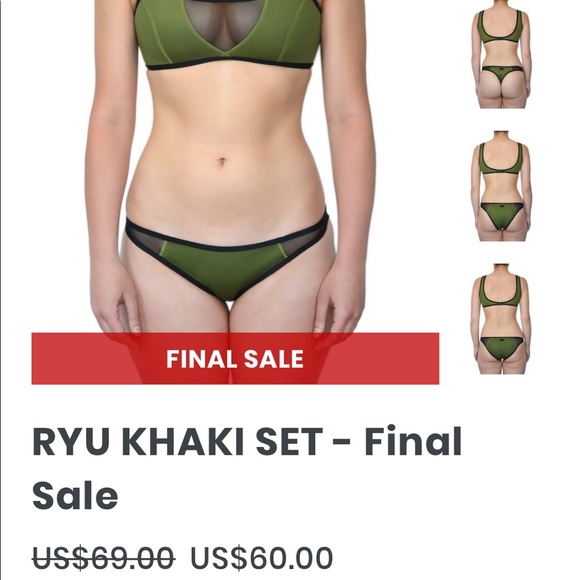 Green neoprene bikini - Picture 2 of 2